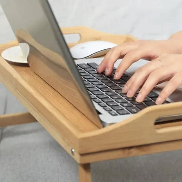 Småbord>Sängbricka / Frukostbricka för säng i Bambu – Fällbar med Laptopfunktion
