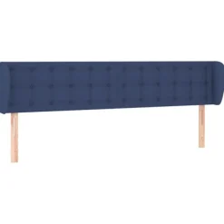 vidaXL Sängar>Sänggavel med kanter blå 183x23x78/88 cm tyg