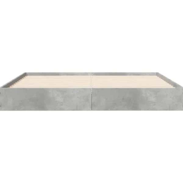 vidaXL Sängar>Sängram betonggrå 140x200 cm konstruerad trä