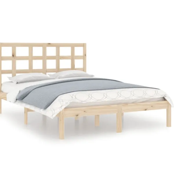 vidaXL Sängar>Sängram massivt trä 200x200 cm