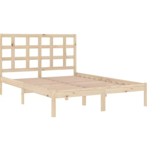 vidaXL Sängar>Sängram massivt trä 200x200 cm