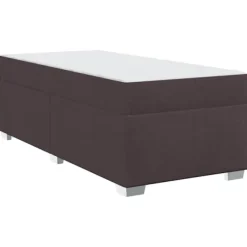 vidaXL Sängar>Sängram med madrass Mörkbrun 90 x 200 cm tyg