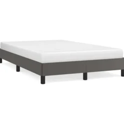 vidaXL Sängar>sängram utan madrass grå 120x190 cm konstläder
