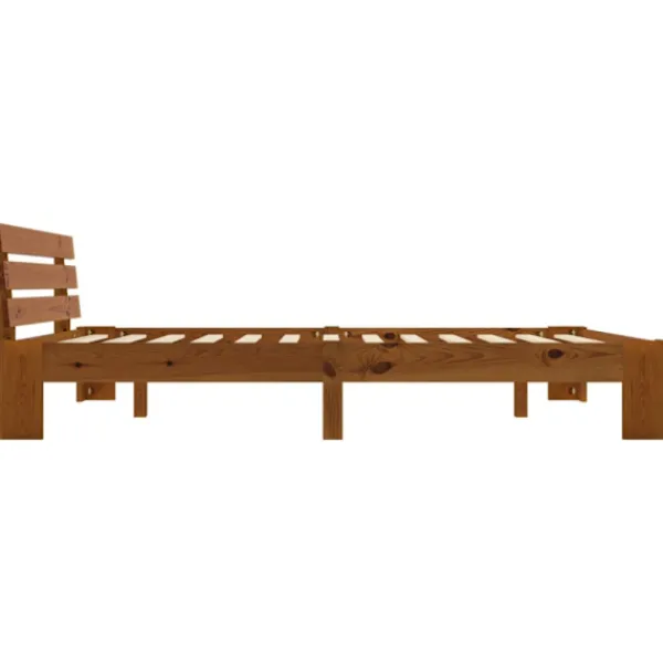 vidaXL Sängar>Sängram utan madrass honungsbrun 180x200 cm massiv furu