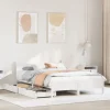 vidaXL Sängar>Sängram utan madrass vit 140x190 cm massiv furu