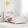 vidaXL Sängar>Sängram utan madrass vit 75x190 cm massiv furu