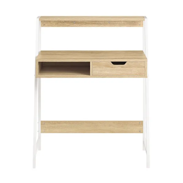 SoBuy Kontorsmöbler>Datorskrivbord med 1 låda i träfärg 80x50x100cm, industriell FWT63-N