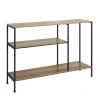 SoBuy Småbord>Entrékonsol med 3 hyllor i mörkbrun 120x30x79.5cm, vintage FSB35-PF