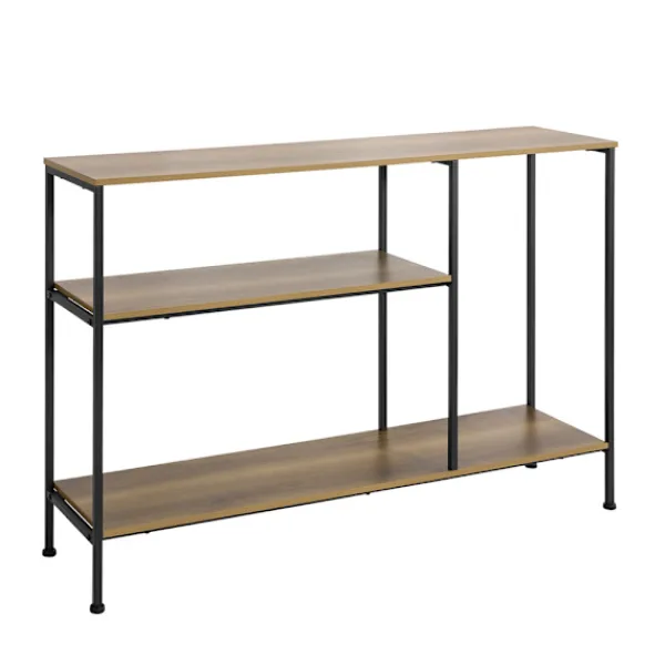 SoBuy Småbord>Entrékonsol med 3 hyllor i mörkbrun 120x30x79.5cm, vintage FSB35-PF