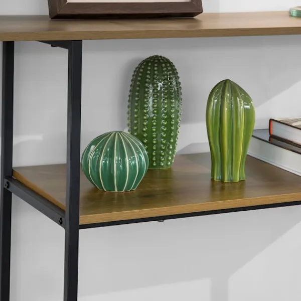 SoBuy Småbord>Entrékonsol med 3 hyllor i mörkbrun 120x30x79.5cm, vintage FSB35-PF