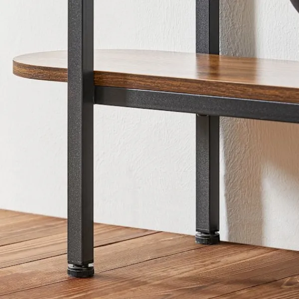 SoBuy Hyllor>Entrékonsol med 3 hyllor i brun 110x25x85cm, industriell FSB67-WS