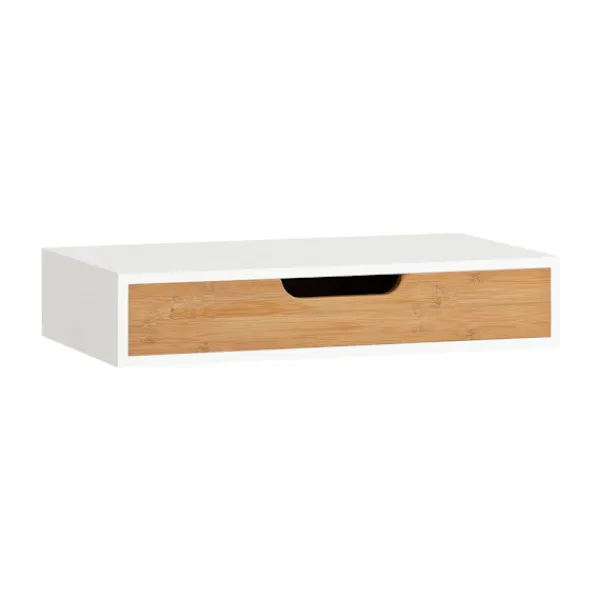 SoBuy Hyllor>Hylla med låda med 1 låda i träfärg 40x24.5x8cm, modern FRG92-WN