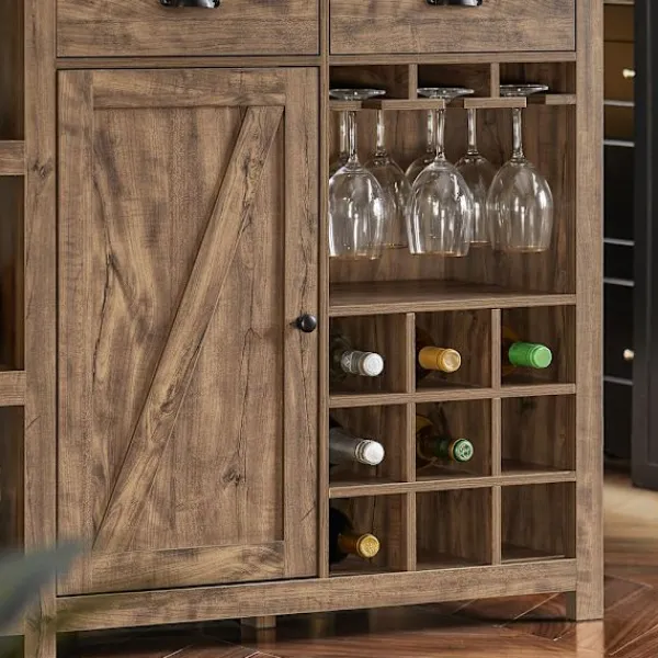 SoBuy Köksö>Köksö med 3 hyllor i träfärg 110x55x95cm, rustik SVW20-N