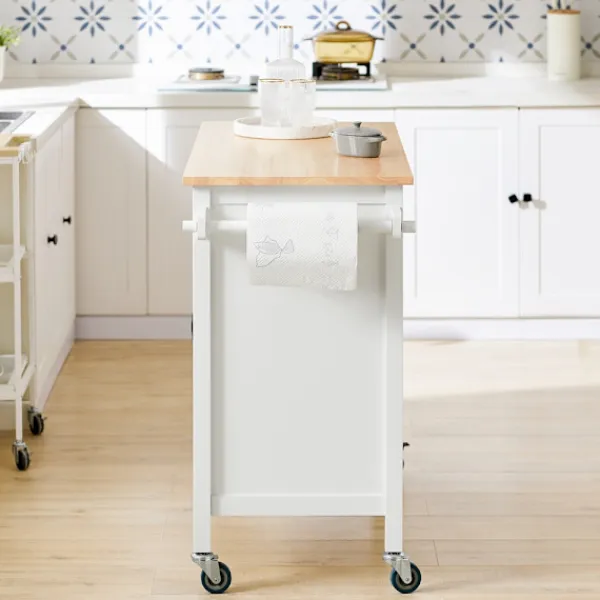 SoBuy Köksö>Köksö med 1 låda i träfärg 108x48x89cm, modern FKW103-WN