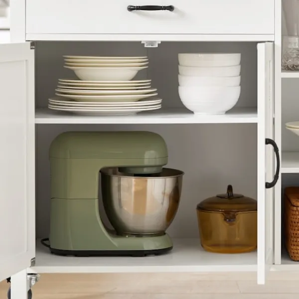 SoBuy Köksö>Köksö med 1 låda i träfärg 108x48x89cm, modern FKW103-WN