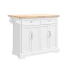 SoBuy Köksö>Köksö med 2 lådor i vit 115x71x92.5cm, vintage FKW71-II-WN
