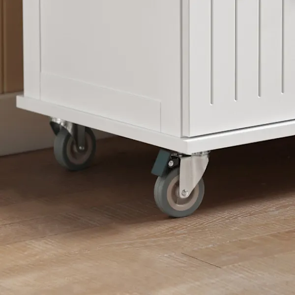 SoBuy Köksö>Köksvagn med 1 låda i träfärg 74x45.6x91cm, modern FKW119-WN