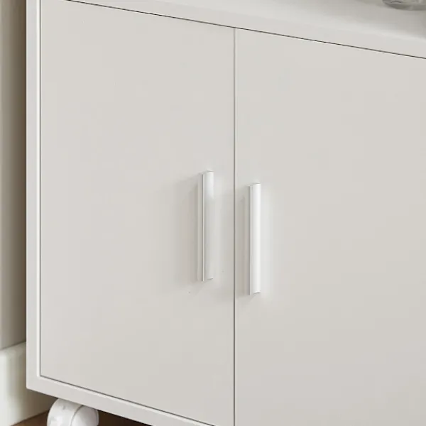 SoBuy Köksö>Köksvagn med 2 lådor i vit 55x38x84cm, modern FRG241-W