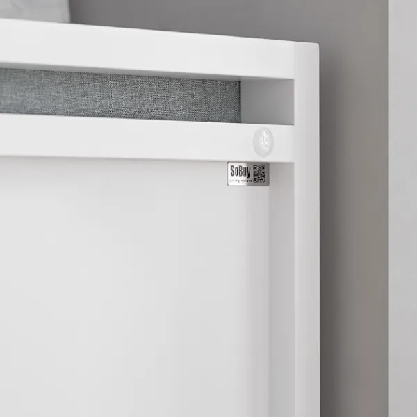 SoBuy Balkongmöbler>vit skohylla med 2 lådor 100x40.01x40.01cm, modern FSR74-W
