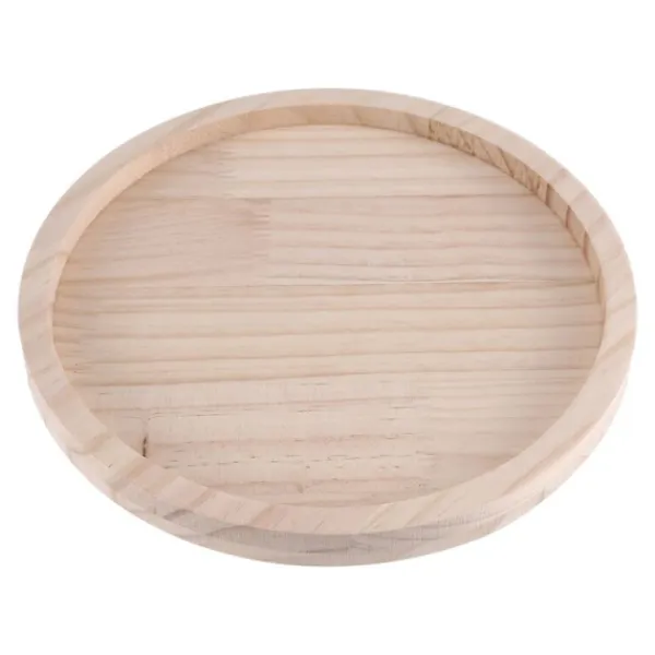 Småbord>Soffa Armstöd Clip Bord, Naturligt Trä Soffa Armstöd Organizer för Soffa Armstöd, Rund