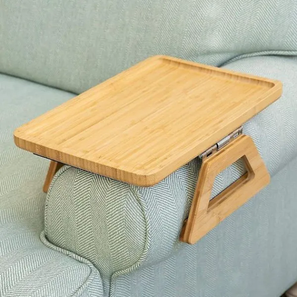 Småbord>Soffa Armstöd Klämma Bricka Armstöd Bricka Portabelt Bord Sidobord Kaffebricka För Muffin Kaffe