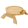 Småbord>Soffa Armstödsbord, 360° Rotera Soffa Armstödsbricka för Mat Rund
