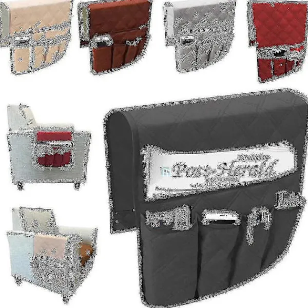 Soffor>Soffa Armstödsficka Organizer Fjärrkontrollhållare Soffa Stol Bord Skåp Förvaringsväskor - colorgray