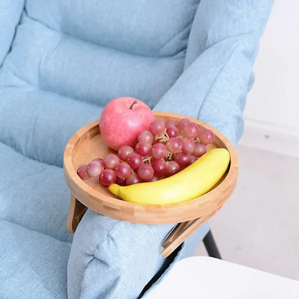 Crowned Småbord>Soffa brickbord soffa armstöd klämma bricka trä soffa bricka praktisk TV snacks bricka fjärrkontroll