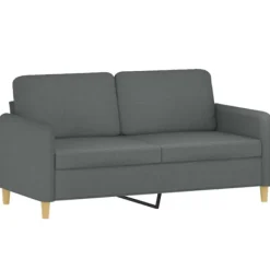 vidaXL Soffor>Soffa 2-sits mörkgrå 140 cm tyg