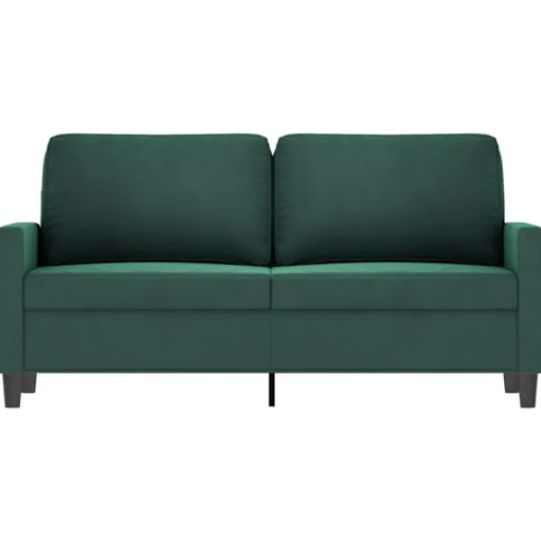 vidaXL Soffor>Soffa 2-sits mörkgrön 140 cm sammet