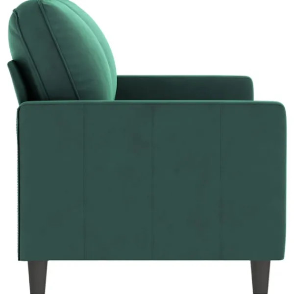vidaXL Soffor>Soffa 2-sits mörkgrön 140 cm sammet