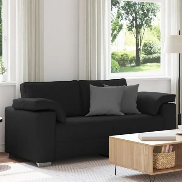 vidaXL Soffor>Soffa Svart 180 x 77 x 82 cm tyg