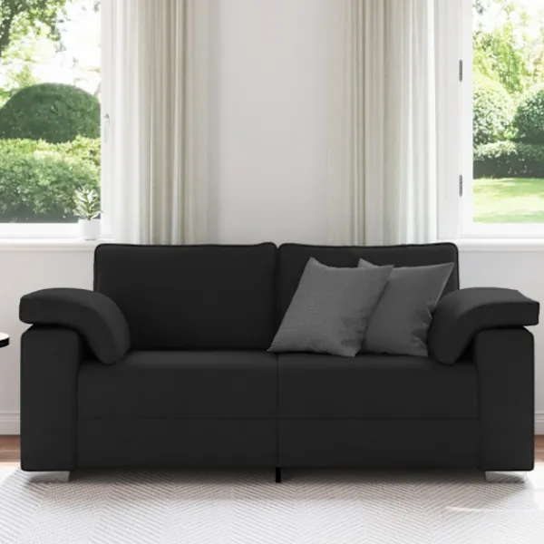 vidaXL Soffor>Soffa Svart 180 x 77 x 82 cm tyg