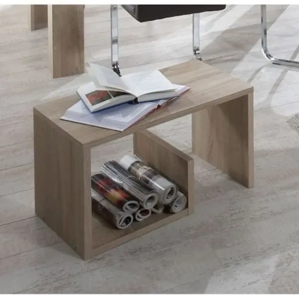 AUCUNE Soffbord>Soffbord - Melamin - Ekdekor - L59 x H38 x D36 cm - Tillverkat i Tyskland
