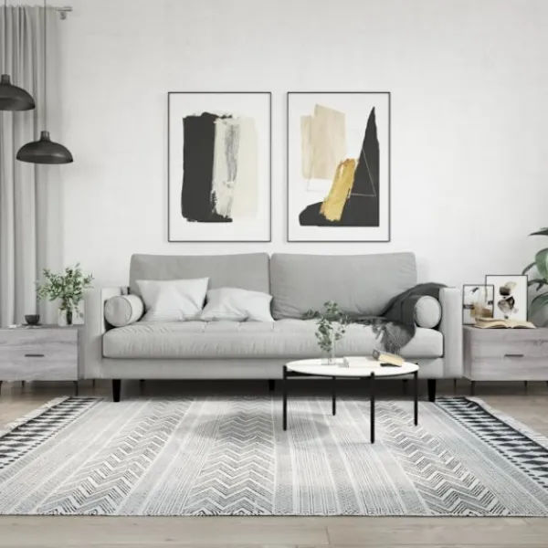 vidaXL Soffbord>Soffbord 2 st grå sonoma 50x50x40 cm konstruerat trä