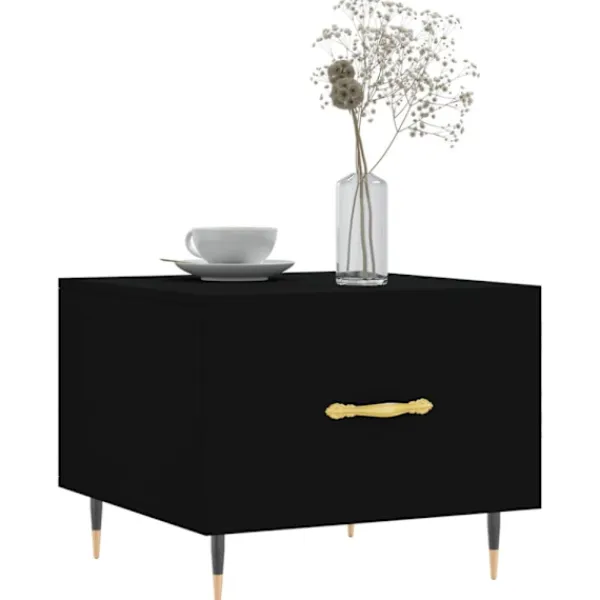 vidaXL Soffbord>Soffbord 2 st svart 50x50x40 cm konstruerat trä