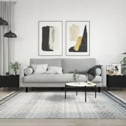 vidaXL Soffbord>Soffbord 2 st svart 50x50x40 cm konstruerat trä