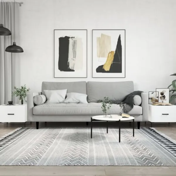 vidaXL Soffbord>Soffbord 2 st vit högglans 50x50x40 cm konstruerat trä