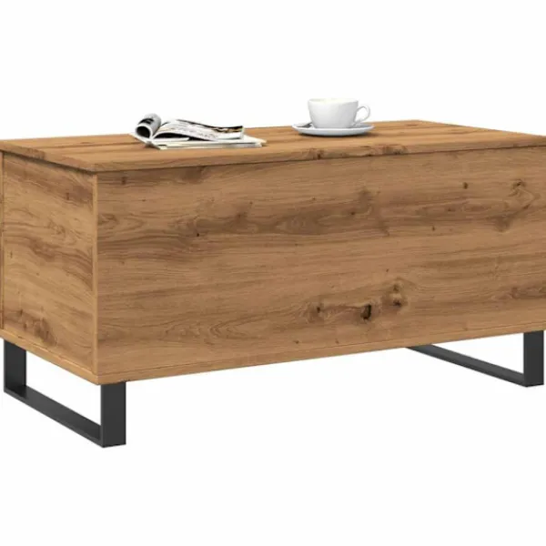 vidaXL Kistor & Koffertar>Soffbord artisan ek 90x44,5x45 cm konstruerat trä