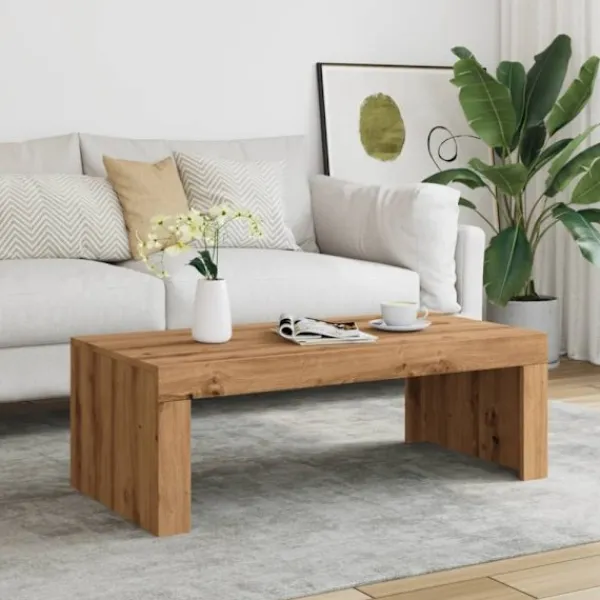 vidaXL Soffbord>Soffbord artisan ek 102x50x35 cm konstruerat trä