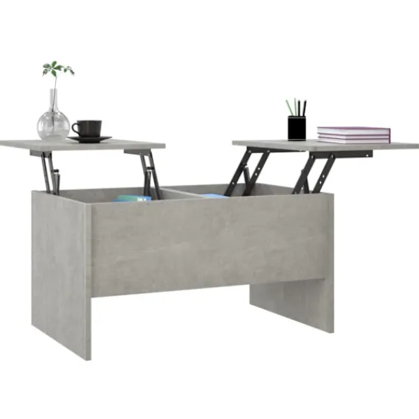 vidaXL Soffbord>Soffbord betonggrå 80x50x42,5 cm konstruerat trä