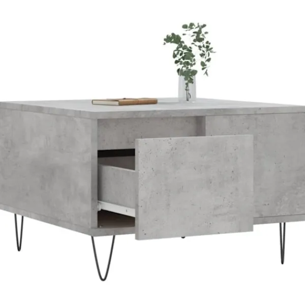 vidaXL Soffbord>Soffbord betonggrå 55x55x36,5 cm konstruerat trä