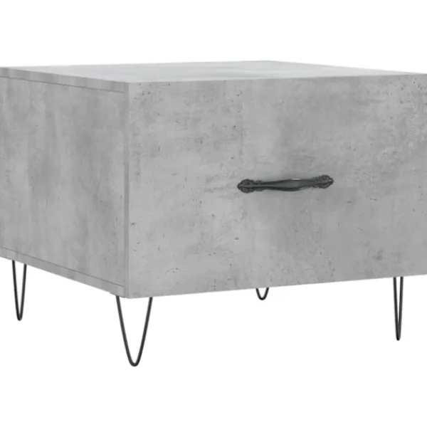 vidaXL Småbord>Soffbord betonggrå 50x50x40 cm konstruerat trä