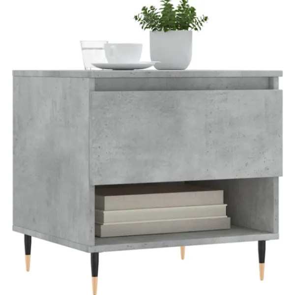 vidaXL Småbord>Soffbord betonggrå 50x46x50 cm konstruerat trä