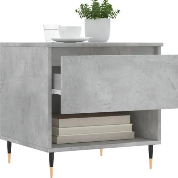 vidaXL Småbord>Soffbord betonggrå 50x46x50 cm konstruerat trä