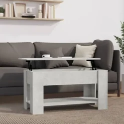 vidaXL Soffbord>Soffbord betonggrå 101x49x52 cm konstruerat trä