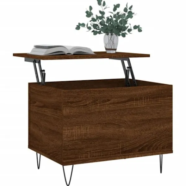 vidaXL Soffbord>Soffbord brun ek 60x44,5x45 cm konstruerat trä