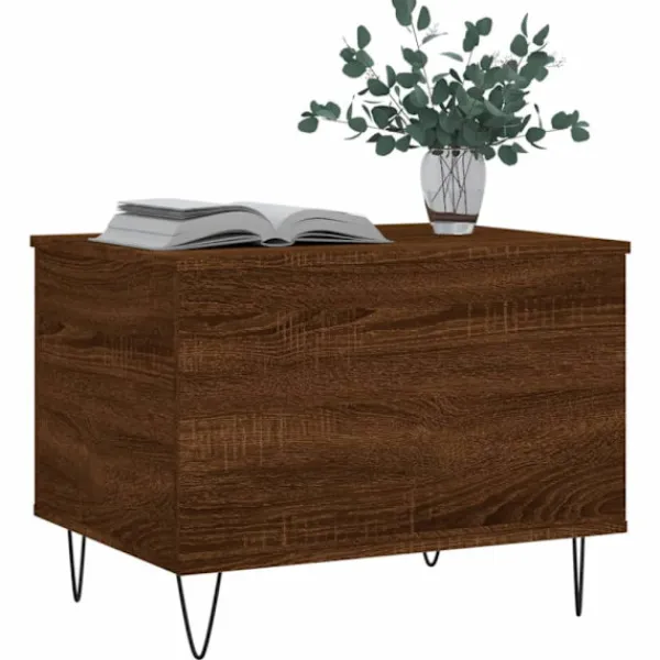 vidaXL Soffbord>Soffbord brun ek 60x44,5x45 cm konstruerat trä