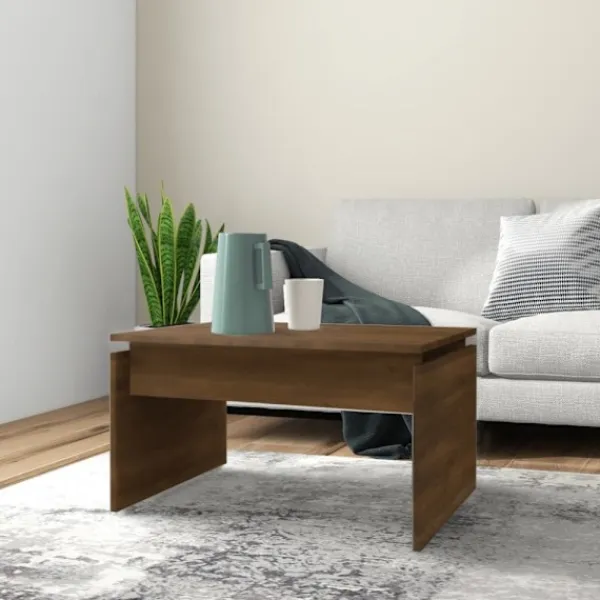 vidaXL Soffbord>Soffbord brun ek 68x50x38 cm konstruerat trä
