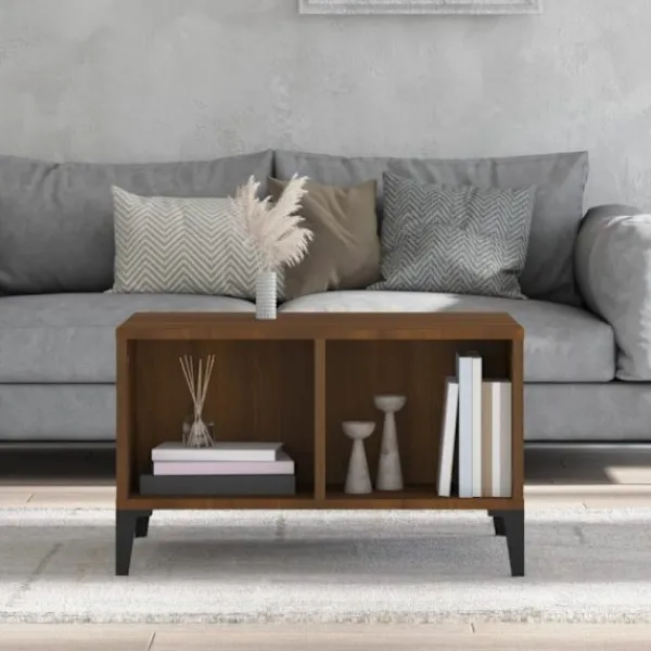 vidaXL Soffbord>Soffbord brun ek 60x50x36,5 cm konstruerat trä